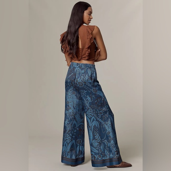 Farm Rio Anthropologie Wide-Leg Printed Pants - Picture 4 of 4